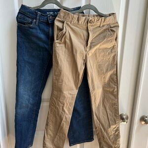 Old Navy Kids Casual Jeans and Khakis - Blue and Tan